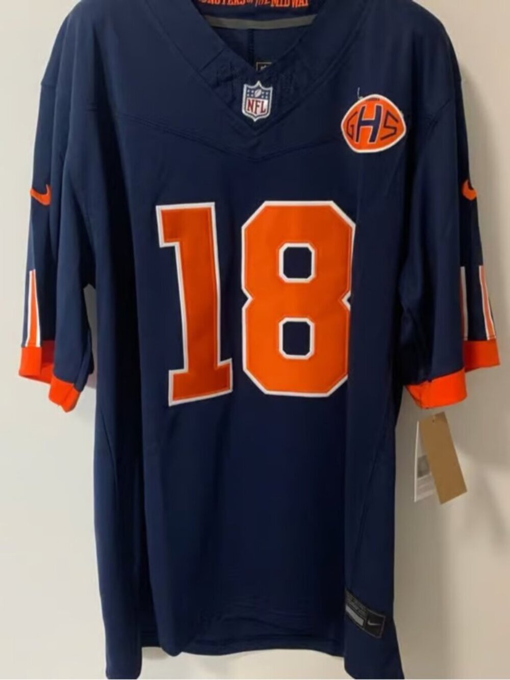 Caleb Williams Navy 18 Stitched Jersey Vapor
